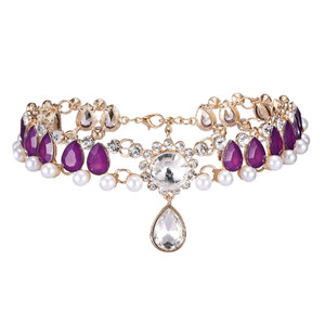 <span class=keywords><strong>Girocollo</strong></span> di collane da tennis con <span class=keywords><strong>perline</strong></span> di cristallo di strass rosa bianco colorato all'ingrosso per il fornitore di feste - Product Image 3