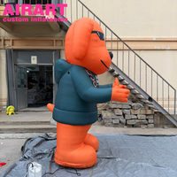 Mascotte de dessin animé chien gonflable, figurine de chien gonflable pour l'extérieur