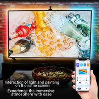 Tira de Luz LED RGB para Retroiluminación de TV WUPRO, 55-75 Pulgadas, Selector de Color de Cámara, Sincronización con Tuya, Control por Voz, USB, PC, WiFi, Múltiples Modos de Escena