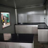 Promotion : Maison conteneur modulaire extensible Allstar en acier, design moderne et luxueux, avec porte, panneaux sandwich, carport inclus, garantie 5 ans, couleur verte.