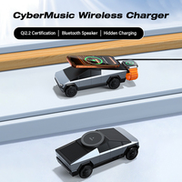 Nouveau chargeur sans fil magnétique 4-en-1 25W avec haut-parleur à charge rapide, portable et universel pour téléphone portable, montre connectée et écouteurs