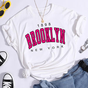 Nouveau été femmes t-shirt 1898 Brooklyn New York imprimer à manches courtes T-Shirts chaud décontracté Streetwear Hip Hop Y2k vêtements hauts - Product Image 5