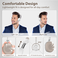 Casque sans fil Offres Spéciales avec microphone compatible avec les téléphones PC Zoom Skype MS Teams Google Meet Work