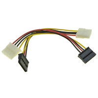 Cable de alimentación hembra Mo Lex IDE de 4 pines a 15 pines Serial ATA hembra para SATA SSD D enchufe a Cable de conversión SATA de 15 pines