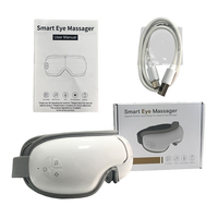 Masseur oculaire électrique à 4 modes de fonctionnement, compression d'air, compresse chaude, fonction musicale, batterie 1500 mAh, 90 minutes d'autonomie