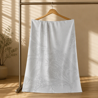 Tissu Jacquard Brocart 100% Polyester Résistant à l'Eau, Texturé Doux, Tricoté, Teint, Poids Moyen, pour Robes, Jupes, Textiles de Maison et Vêtements