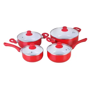 cookware titanium coated pot set non-stick real kitchen cookware with cover