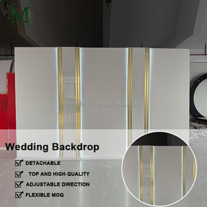 Soportes Decorativos para Eventos, Telón de Fondo Acrílico Blanco Moderno y Alto, Telón de Fondo Dorado para Escenarios, Accesorios para Bodas Baratos de China - Product Image 2