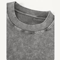 T-shirts surdimensionnés vintage pour femmes personnalisés T-shirts courts décontractés à manches courtes en coton délavé à l'acide hauts chemises Grunge d'été échantillon gratuit