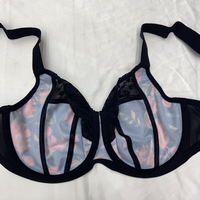 Soutien-gorge push-up en dentelle à couvrance totale, respirant, en maille, imprimé floral, avec larges bretelles réglables et maintien latéral, pour femme - Vente en gros