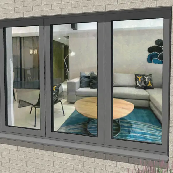 facade decoration project producer Aluminum affordable high durability sliding windows