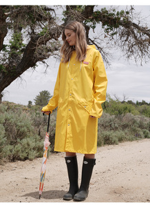 Commercio all'ingrosso lunghi delle signore mens con cappuccio <span class=keywords><strong>antipioggia</strong></span> impermeabile in poliestere impermeabile pioggia giacca - Product Image 5