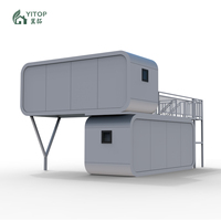Maison mobile préfabriquée en acier de style capsule Apple, moderne, avec cuisine et salle de bain, fabriquée en Chine