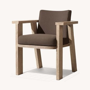 Hangkai nuevo listado estilo moderno muebles de exterior teca madera metal <span class=keywords><strong>popular</strong></span> mesa de comedor y sillas - Product Image 6