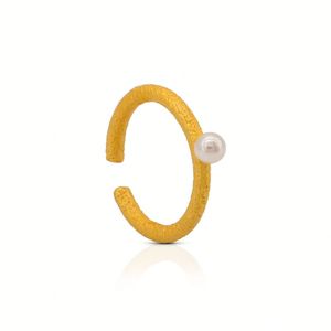Chris April 925 <span class=keywords><strong>argento</strong></span> Sterling Shell perla <span class=keywords><strong>solitario</strong></span> bianco opaco oro nero <span class=keywords><strong>anello</strong></span> da donna - Product Image 1