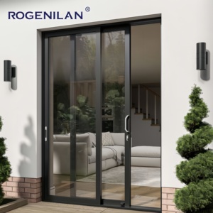 <span class=keywords><strong>Porta</strong></span> Scorrevole Minimalista Ultra-Sottile in Alluminio con Vetro Basso Emissivo Rogenilan, Doppio Vetro, Binario Liscio e Silenzioso - Product Image 1