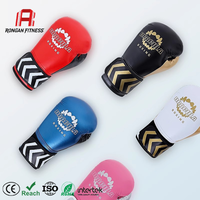 Gants de boxe pour enfants et jeunes avec logo personnalisé, sangle auto-agrippante, support de poignet respirant et écologique pour l'entraînement de boxe