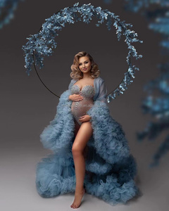 Nocance Y1443 Robe de grossesse perlée de strass grande taille extensible noire pour femme <span class=keywords><strong>enceinte</strong></span> – Idéale pour les baby showers - Product Image 3