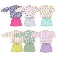 Nouvelle Collection 2026 – Ensemble Deux Pièces Personnalisé pour Filles : Haut Zippé à Manches Longues et Jupe Trapèze avec Poches – Idéal Automne pour Bébés et Enfants