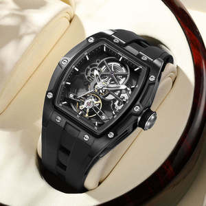 นาฬิกาข้อมือ MEGIR 2242G รุ่น Wine Barrel สีน้ำเงิน ระบบออโตเมติก ดีไซน์สปอร์ต หรูหรา หน้าปัดโปร่งใส กันน้ำ 30 เมตร เรืองแสง สายซิลิโคน สำหรับผู้ชาย - Product Image 4