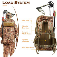 Piaoyu Étui de transport pour arc composé à dégagement rapide, étanche, antivol, style japonais, avec cadre externe, 36-56L, en microfibre, pour la chasse