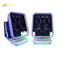 Machine d'expérience de vol 360VR en réalité virtuelle pour deux personnes, équipement de vol VR dynamique 4D en métal, jeux d'arcade, sites panoramiques, vente en gros en stock