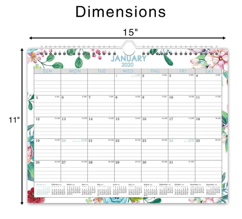 Nouvelle tendance Design papier calendrier de bureau Table de l'avent ou calendrier mural pour le bureau horloge d'affichage