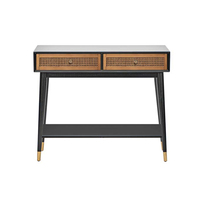 Console moderne en bois avec miroir - Couleur et taille personnalisables pour salon