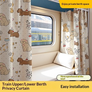 <span class=keywords><strong>Rideau</strong></span> occultant jetable pour compartiment de couchage de train, lits superposés de dortoir, style pastoral, motif uni - Product Image 2