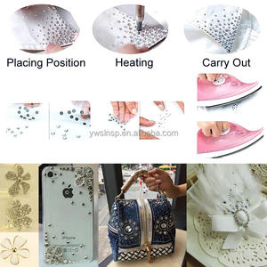 SelinaクリスタルガラスホワイトABホットフィックスラインストーンダンスウェア用の環境に優しいフラットバック携帯電話ケースを作るジュエリー結婚式の装飾 - Product Image 4