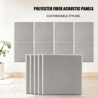 Tuiles murales décoratives en feutre PET insonorisant écologiques personnalisées, panneaux acoustiques carrés en fibre de polyester pour bureau et studio