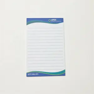 A5 Logo dicetak Memo Pad kustom Notepad kertas untuk Kantor halaman bergaris promosi buku catatan Tear Off