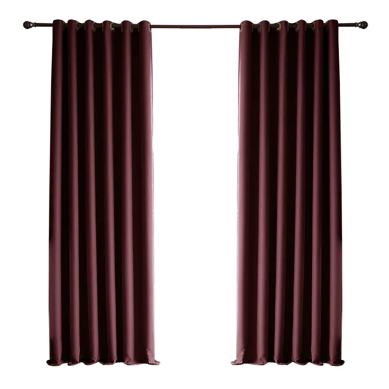 wholesale ready made valance office window curtains 100% polyester blackout curtains for the living room