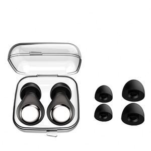Tapones de silicona reutilizables para músicos con reducción de ruido, embalaje personalizado, logo privado y estuche de almacenamiento para conciertos y fiestas. - Product Image 1