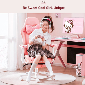 <span class=keywords><strong>Silla</strong></span> Gaming Ergonómica <span class=keywords><strong>de</strong></span> Piel Sintética PU <span class=keywords><strong>de</strong></span> Alta Gama, Color <span class=keywords><strong>Rosa</strong></span>, con Soporte Lumbar y Reposabrazos 2D - Product Image 2