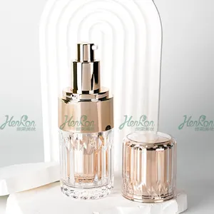 Empty Plastic Clear Round Skin Care Cream Cosmetic Jar Cream Container Container Lotion Bottle For Cosmetic Packaging