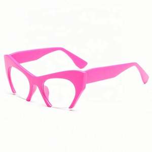 Nuevas Gafas de Sol de Ojo de Gato con Media Montura y Lentes Transparentes Retro Vintage con Logotipo Personalizado para Mujer 2021 - Product Image 6