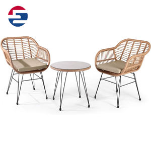 आधुनिक 3-टुकड़ा आरामदायक पैटियो फर्नीचर सेट आउटडोर के लिए आउटडोर सेक्यूशनल चेयर - Product Image 2