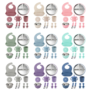 Ensemble repas pratique pour tout-petits avec assiette à compartiments, base en silicone antidérapante facile à nettoyer, certifié CE - Product Image 2