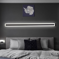 Luces LED de Pared de Aluminio Modernas y Minimalistas, Adecuadas para Dormitorio, Pasillo, Pared de Fondo Larga, Iluminación Ambiental