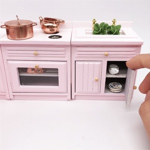 <span class=keywords><strong>1</strong></span>:12 Mini casa delle bambole cucina armadio da gioco in miniatura modello di gioco di cibo tavolo da cucina lavello contatore Set combinazione - Product Image 3
