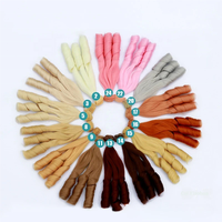 Perruque bouclée multicolore en fibre haute température pour poupées et animaux de compagnie, accessoires de luxe pour animaux