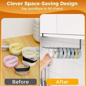 Organizadores de tapas para vasos sin adhesivo para tapas Stanley Yeti, soporte organizador para tapas de vasos Yeti que ahorra espacio en el interior del gabinete - Product Image 6