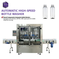 Laveuse de bouteilles automatique haute vitesse avec système de convoyage pour le contrôle qualité des bouteilles d'eau pure, de shampoing, de gel et de jus de fruits