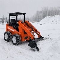 Chargeuse compacte sur pneus de 1 tonne, moteur diesel 12 kW, mini-chargeuse compacte sur pneus, équipement de construction pour travaux de terrassement, directement de l'usine