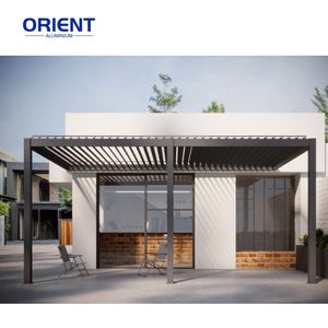 Kit de <span class=keywords><strong>pergola</strong></span> à auvent en aluminium motorisé de bonne qualité pour l'extérieur <span class=keywords><strong>Pergola</strong></span> de <span class=keywords><strong>toit</strong></span> de couleur blanche à <span class=keywords><strong>lames</strong></span> imperméable pour l'extérieur - Product Image 3