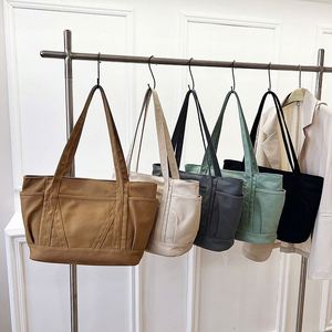 Customize <b>Large</b> Luxury Blank Women's Shoulder <b>Bags</b> Travel Work Hand <b>Bags</b> Ladies <b>Canvas</b> Tote <b>Bag</b> with Zipper - Product Image 1