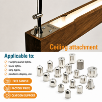 Support de fixation au plafond pour système de suspension d'éclairage, pince à câble réglable pour panneau LED, éclairage sur rail et suspendu