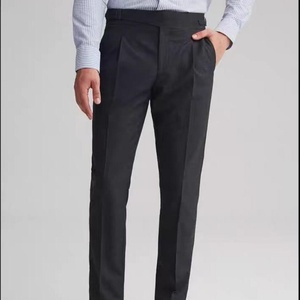 Pantalon de costume plissé taille haute pour homme, coupe droite, grande taille, printemps-été, sans repassage - Product Image 3