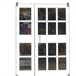 ประตูฝรั่งเศสราคาประหยัดทันสมัย As2047 ดีไซน์ประตูหน้าบ้านวิลล่า ประตูทางเข้าหลัก อลูมิเนียมและกระจก กันลม พร้อมติดตั้ง - Product Image 1